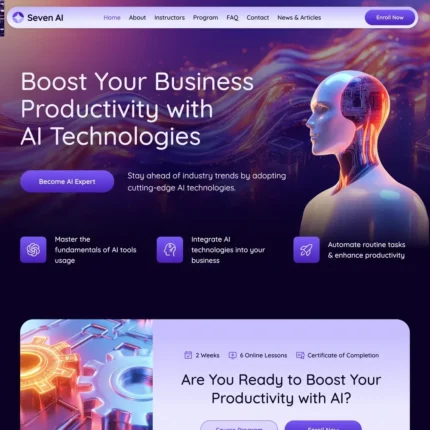 AI Course Website Design with Free VPS Web Hosting