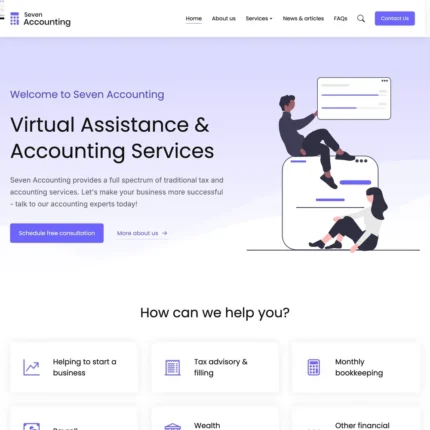 Accounting Service Website Design with Free VPS Web Hosting