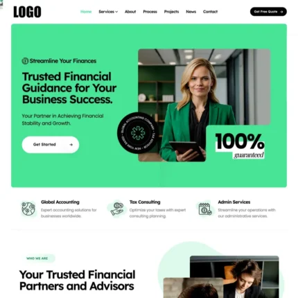 Accounting Services Website Design with Free VPS Web Hosting