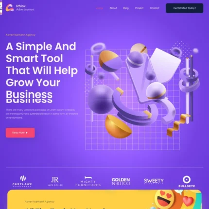 Ads Agency Website Design with Free VPS Web Hosting