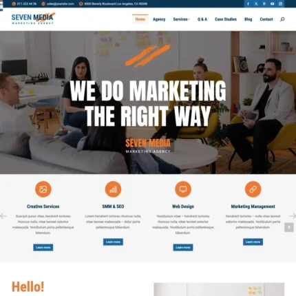 Advertising Agency Website Design with Free VPS Web Hosting