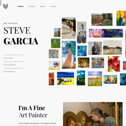 Art Painter Website Design with Free VPS Web Hosting
