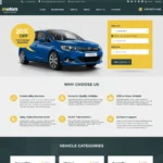 Auto Rental Website Design with Free VPS Web Hosting