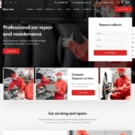 Auto Service Website Design with Free VPS Web Hosting