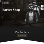 Barber Shop Website Design with Free VPS Web Hosting