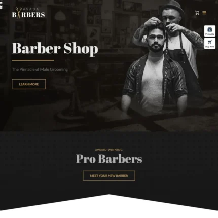Barber Shop Website Design with Free VPS Web Hosting