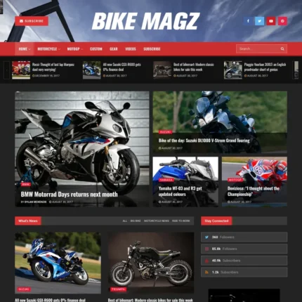 Bike Magazine Website Design with Free VPS Web Hosting