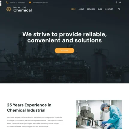 Chemical Manufacturing Website Design with Free Web Hosting
