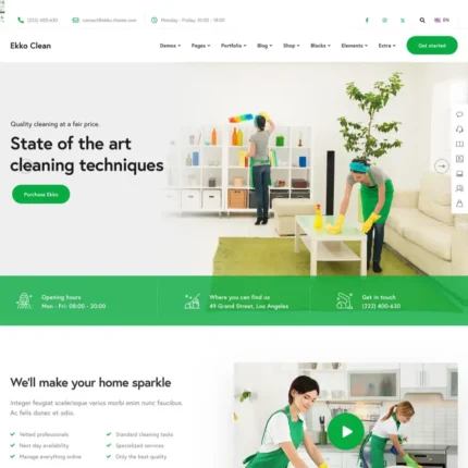 Cleaning Service Website Design with Free VPS Web Hosting