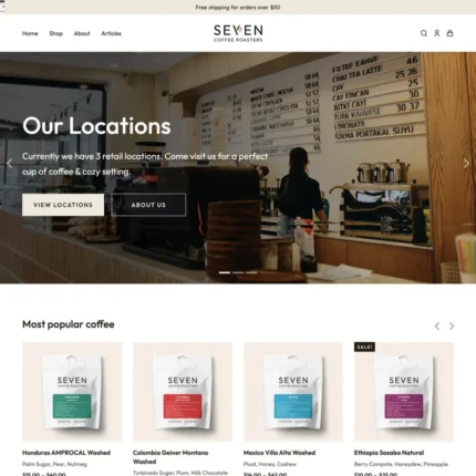 Coffee Roasters Website Design with Free VPS Web Hosting
