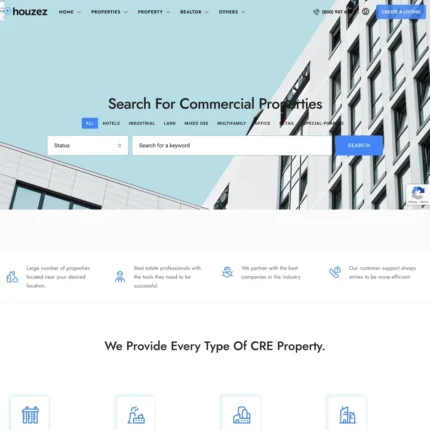 Commercial Real Estate Website Design with Free VPS Hosting