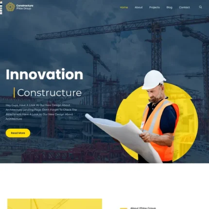 Construction Firm Website Design with Free VPS Web Hosting