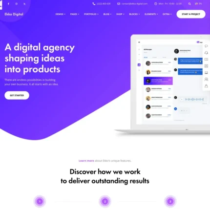 Digital Service Website Design with Free VPS Web Hosting