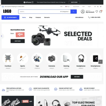 Everything Store Website Design with Free VPS Web Hosting