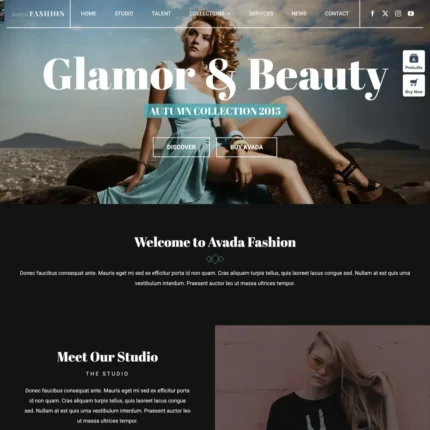 Fashion Service Website Design with Free VPS Web Hosting