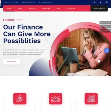 Finance Agency Website Design with Free VPS Web Hosting