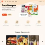 Food Shop Website Design with Free VPS Web Hosting