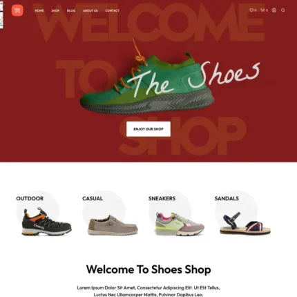 Footwear Store Website Design with Free VPS Web Hosting