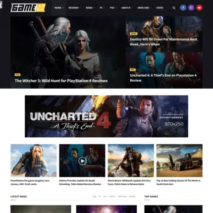Game News Website Design with Free VPS Web Hosting