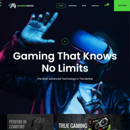 Gaming Shop Website Design with Free VPS Web Hosting