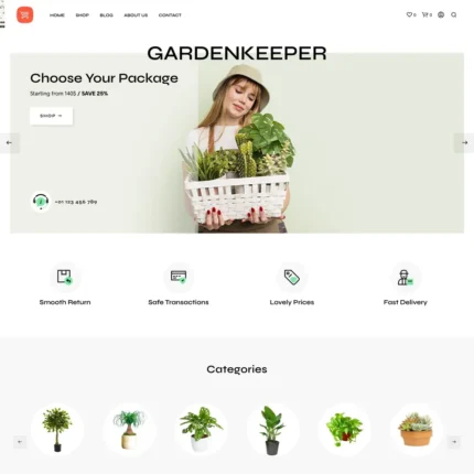 Garden Shop Website Design with Free VPS Web Hosting
