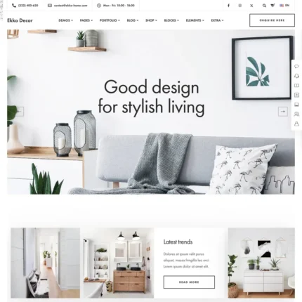 Home Decor Website Design with Free VPS Web Hosting