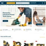 Industrial Power Tools Website Design with Free Web Hosting