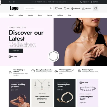 Jewelry Store Website Design with Free VPS Web Hosting