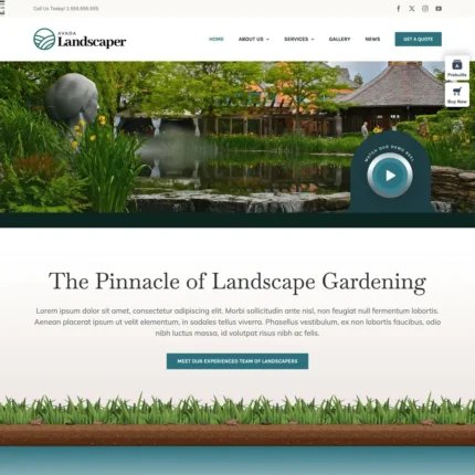 Landscaper Website Design with Free VPS Web Hosting