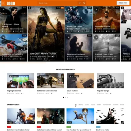 Live Movie Website Design with Free VPS Web Hosting