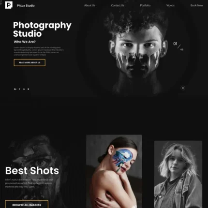 Photography Studio Website Design with Free VPS Web Hosting