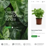 Plant Shop Website Design with Free VPS Web Hosting