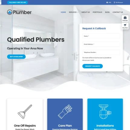 Plumber Website Design with Free VPS Web Hosting