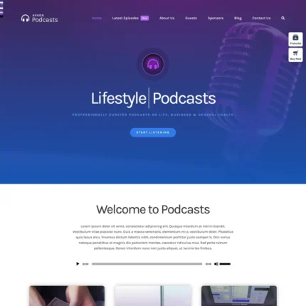 Podcasts Website Design with Free VPS Web Hosting