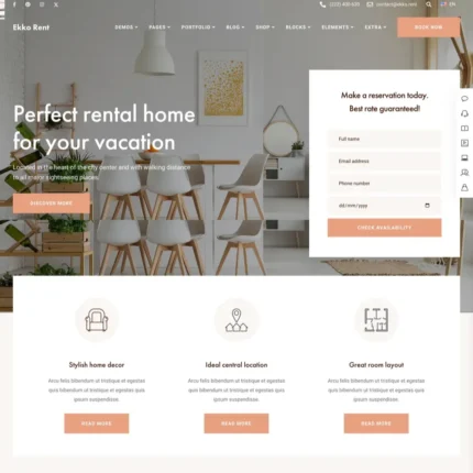 Rental Home Website Design with Free VPS Web Hosting
