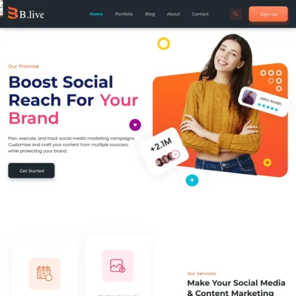 Social Agency Website Design with Free VPS Web Hosting