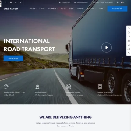 Transport Website Design with Free VPS Web Hosting