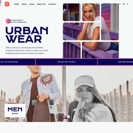 Urban Wear Website Design with Free VPS Web Hosting