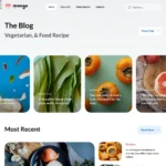 Vegetarian Blog Website Design with Free VPS Web Hosting