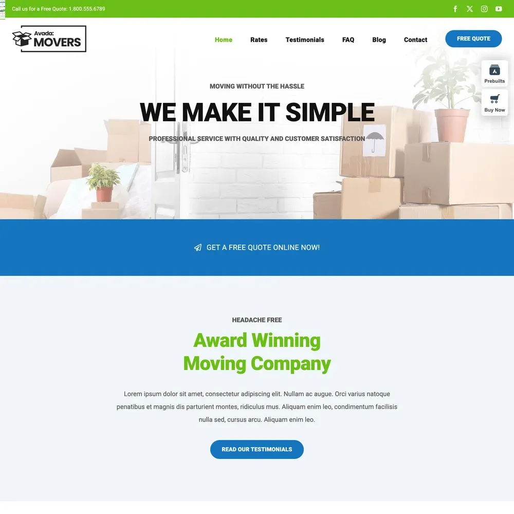 Movers Website Design with Free VPS Web Hosting (1) Movers Website Design with Free VPS Web Hosting