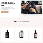 Hair Salon Website Design with Free VPS Web Hosting