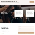 Salon Service Website Design with Free VPS Web Hosting