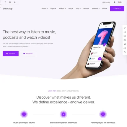 Music APP Website Design with Free VPS Web Hosting