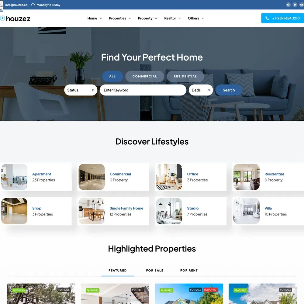 Realty Firm Website Design with Free VPS Web Hosting (1) Realty Firm Website Design with Free VPS Web Hosting