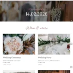 Wedding Ceremony Website Design with Free VPS Web Hosting