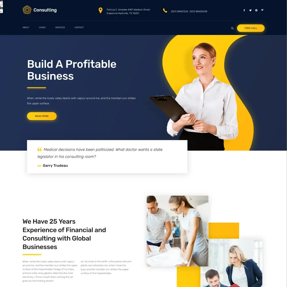 Business Consultation Website Design with Free VPS Web Hosting (1) Business Consultation Website Design with Free VPS Web Hosting