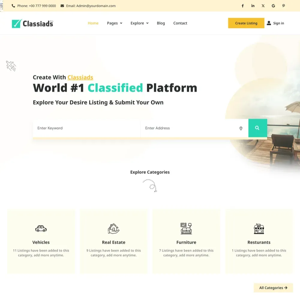 Classified Ads Website Design with Free VPS Web Hosting (1) Classified Ads Website Design with Free VPS Web Hosting