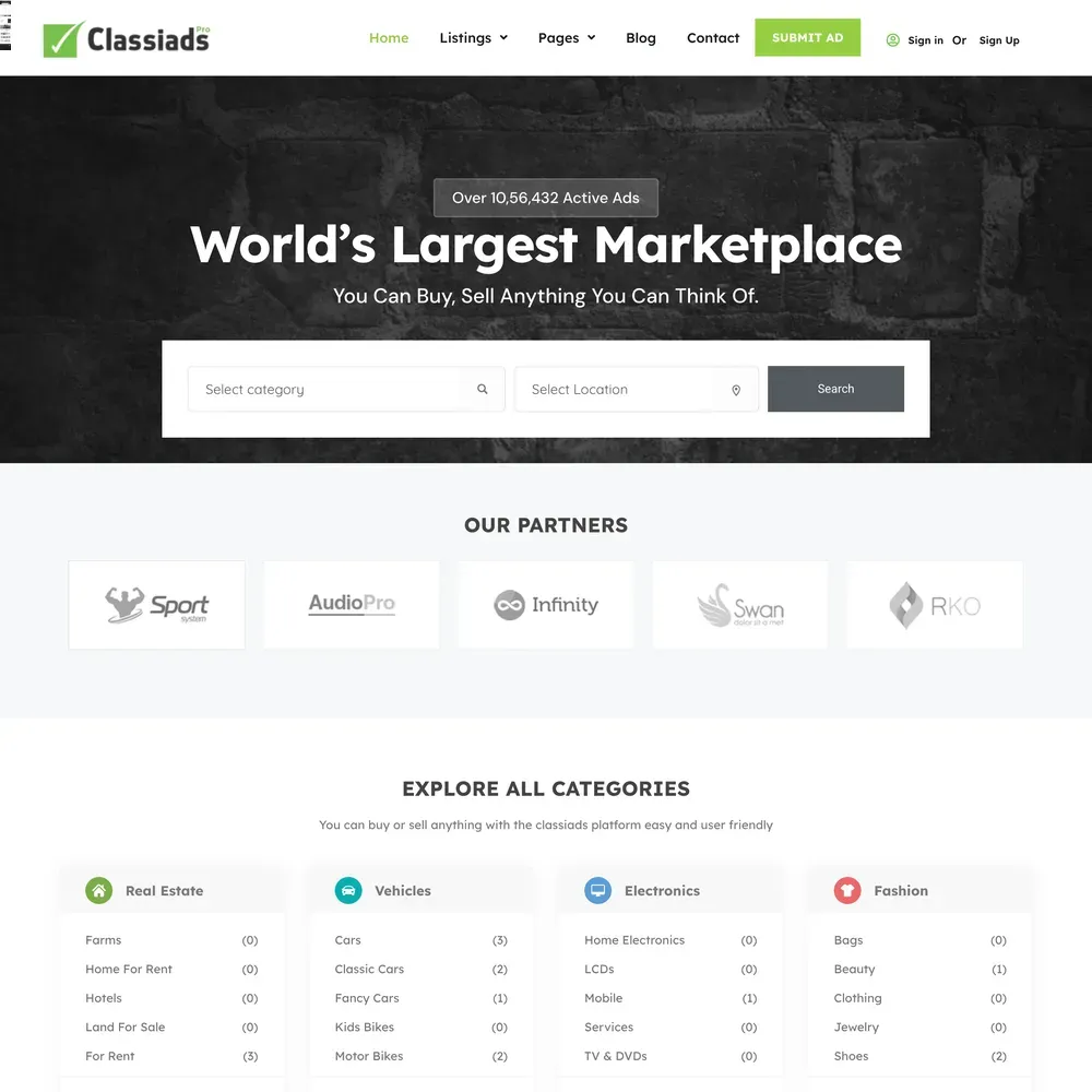 Largest Classified Website Design with Free Web Hosting (1) Largest Classified Website Design with Free Web Hosting
