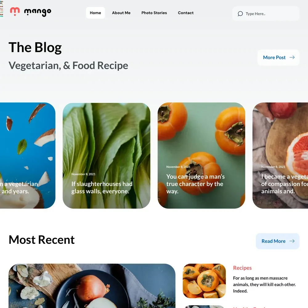 Vegetarian Blog Website Design with Free VPS Web Hosting (1) Vegetarian Blog Website Design with Free VPS Web Hosting