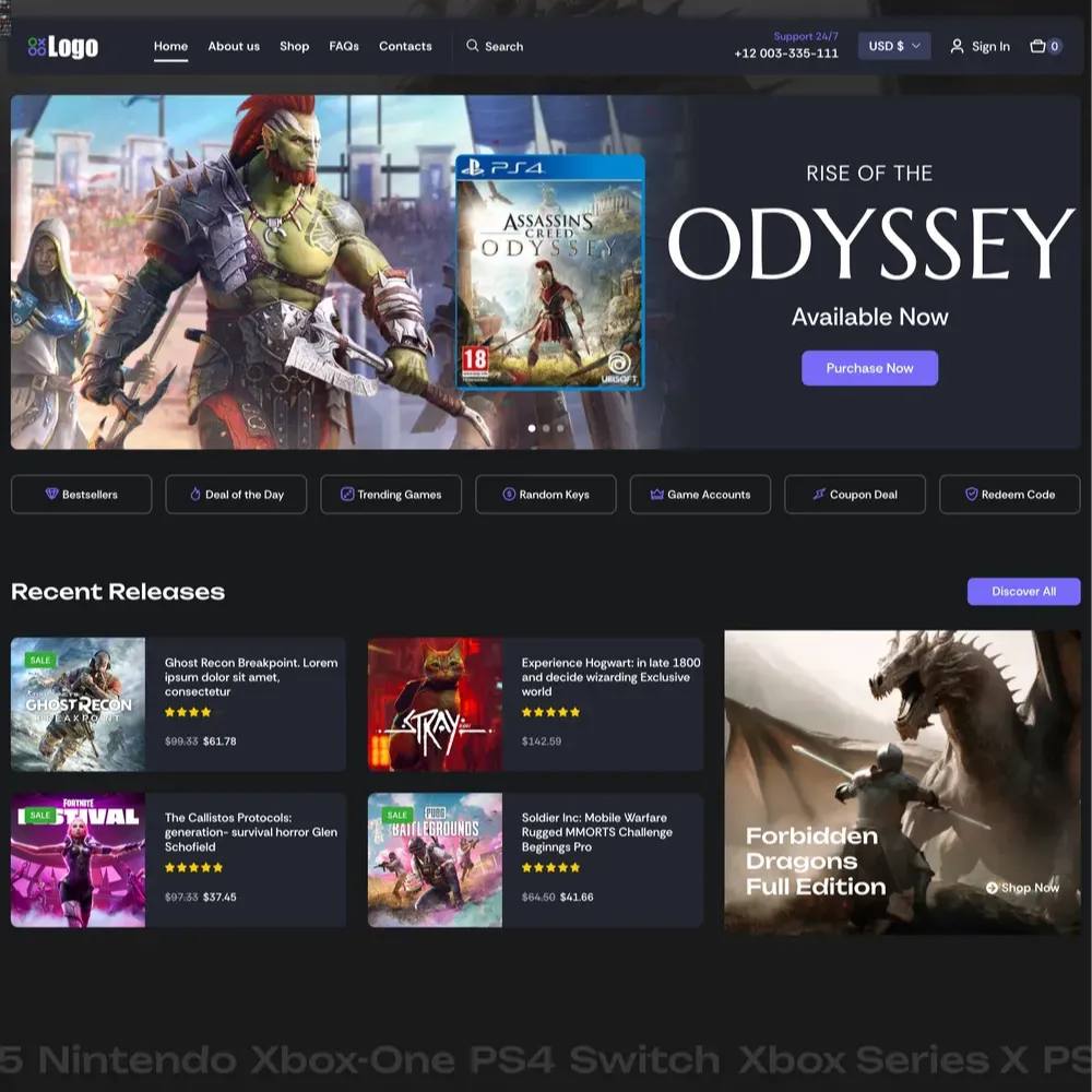 Games Store Website Design with Free Web Hosting (1) Games Store Website Design with Free Web Hosting